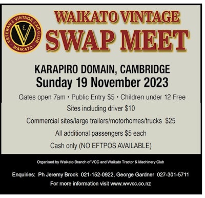 Waikato Vintage Swapmeet - Lake Karapiro