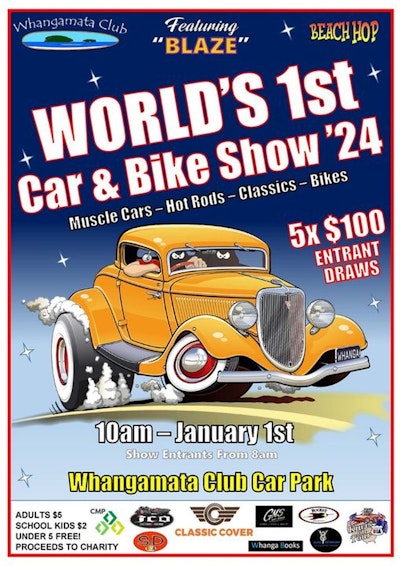 Worlds First Car & Bike Show  Whangamata  