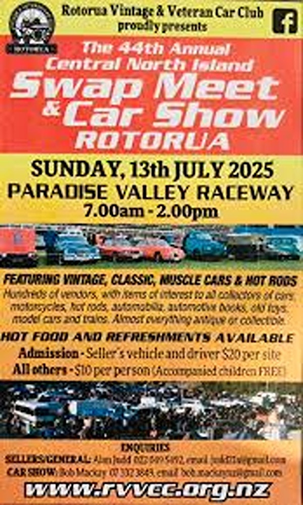 Rotorua Vintage Car Club Swap Meet